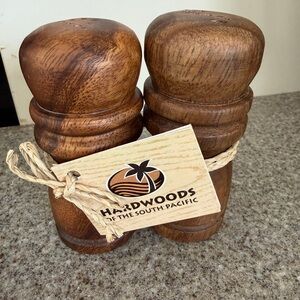 Hardwoods Wooden Salt and Pepper Shakers